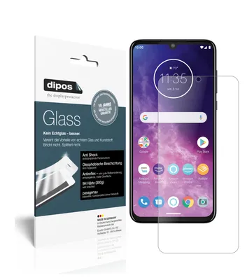 Produktbild von 2x Schutzfolie für Motorola One Zoom matt - Anti-Shock 9H Folie dipos Glass Kunststoffglas