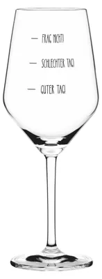 Wijnglas mit Stimmungsbarometer, 23,5 cm, 0,4 l, Kristallglas