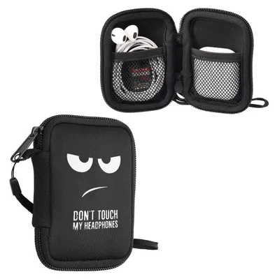 Immagine prodotto di Custodia per auricolari in neoprene - 6 x 9 cm - Nero - Per auricolari in-ear