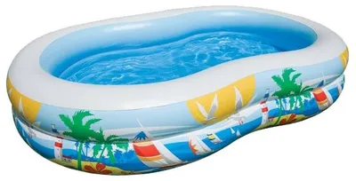 Immagine prodotto di Piscina gonfiabile per bambini 262x160cm, Colorata, Fondo morbido, Pareti robuste, PVC robusto