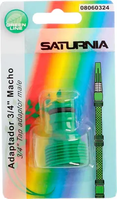 Immagine prodotto di Adattatore per tubo da giardino in plastica 3/4 filettatura esterna in blister