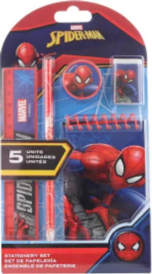 Produktbild von Kids Euroswan | Schulzubehörset Spider-Man - Bunt - Enthält Ölzer, Notizblock und mehr - Perfekt für kleine Fans