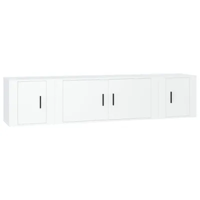 Produktbild von vidaXL 3-tlg. TV-Schrank-Set Weiß Holzwerkstoff
