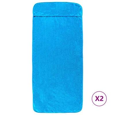 Immagine prodotto di vidaXL Asciugamani da spiaggia 2 pz. Turchese 75x200 cm Tessuto 400 GSM