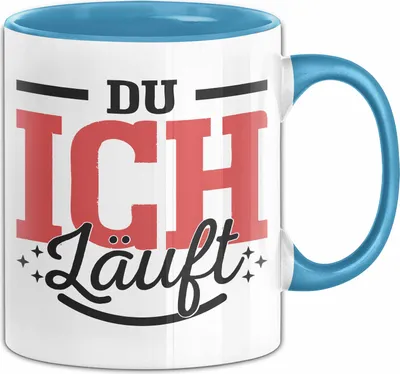 Produktbild von Du Ich Läuft Tasse Geschenk Beste Freundin Paare Geschenkidee Liebe Paar (Blau)
