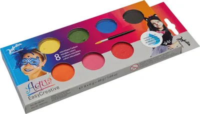 Produktbild von Jofrika 708799 Aqua Easy Creativ 8-dielna sada farieb na líčenie, viacfarebná, 9 kusov (1 sada)