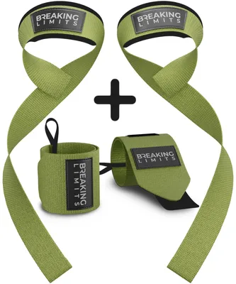 Produktbild von Set von Lifting Straps und Handgelenkbandagen für Krafttraining