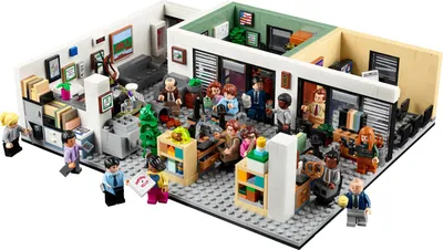 Produktbild von LEGO Ideas The Office US TV-Serie, Set für Erwachsene, Dunder Mifflin Scranton Modellbausatz mit 15 Minifiguren der Charaktere, Geschenk 21336