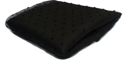 Obrázok produktu pre Organzová látka s vyšívanými bodkami, čierna, 50 x 150 cm