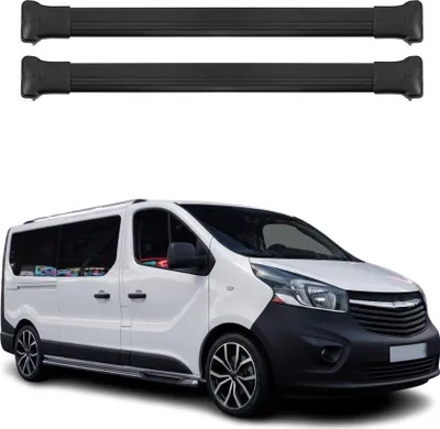 Image de OMAC Barres de toit en aluminium pour Fiat Talento 2016-2020 Noir 2Pcs