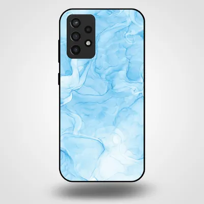 Produktbild von Smartphonica Handyhülle für Samsung Galaxy A72 mit Marmordruck - TPU-Hülle mit Marmor-Design - Hellblau