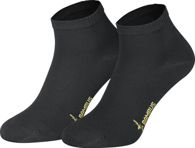 Tobeni 6 Paar Bambus Kurz-Socken ohne Gummi für Damen und Herren Anthrazit