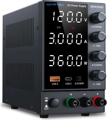 Image de Alimentation de laboratoire DC - DPS1203U, alimentation de table - Réglable de 0 à 120V, 3A - Contrôle par encodeur - Affichage numérique - Sortie unique, 50/60Hz