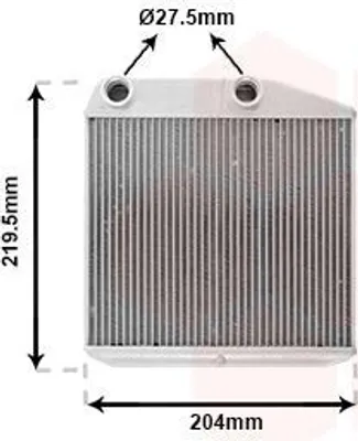 Image de VAN WEZEL 17016702 Echangeur de chaleur chauffage intérieur radiateur pour FIAT 500L (351, 352)