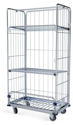 Produktbild von Wäschewagen 940x560x1760 mm 4-seitig mit Stahlboden