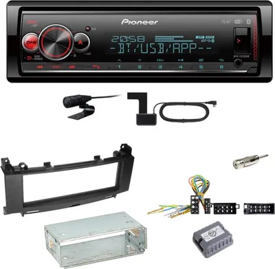 Produktbild von Pioneer MVH-S520DAB USB Digitalradio Einbauset für Mercedes A B Klasse W245 W169