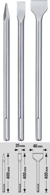 Image de Lot de 3 burins pour marteau piqueur