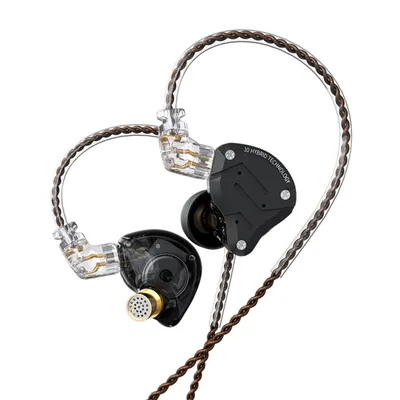 A pair of in-ear monitor headphones with a detachable cable, presented against a white background.