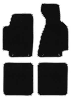 Immagine prodotto di Tappetini in moquette per Audi 80 B5 1994-2000 (cabrio) – set 4 pezzi, nero/argento, su misura – Wielganizator CARLUX