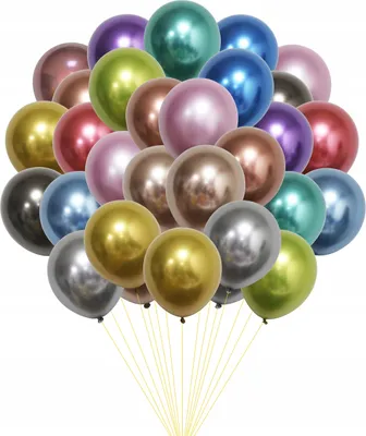 Produktbild von Latexballons, Metallic-Mix, verschiedene Farben, 30 cm, 50 Stück. Ballon-Set, Mix