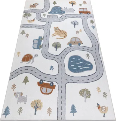 Produktbild von Teppich BONO 8283 Straße, Tiere creme / hellgrau Mehrfarben 80x150 cm