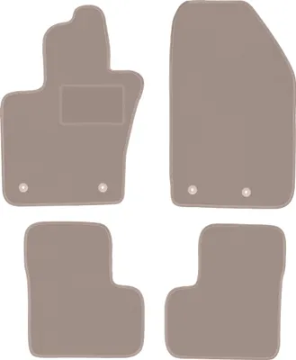 Obrázok produktu pre Velúrové koberčeky do auta pre Fiat 500X crossover (2014-2018) - béžové LUX podlahové koberčeky (4 kusy)