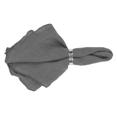 Produktbild von Broste Copenhagen Gracie Serviette – Dunkelgrau – 1 Stück