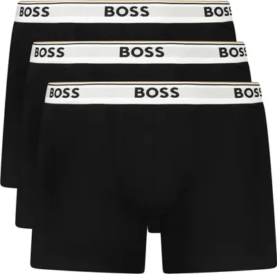Produktbild von Herren Boxershorts Schwarz Dreierpack mit Elastischem Bund & Druck