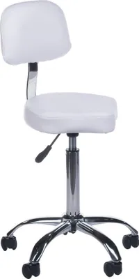 Produktbild von Kosmetikhocker mit Rückenlehne BH-7268 Weiß
