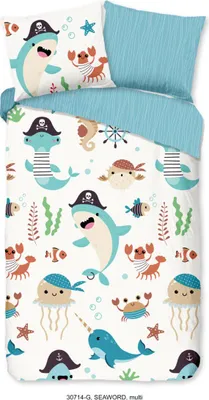 Produktbild von Good Morning Kinderbettbezug "zeedieren" - multi - (140x200/220 cm) - Baumwolle