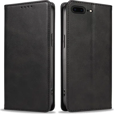 Produktbild von Handyhülle für Apple iPhone 7 Plus / 8 Plus Kunstleder Flip Cover Hülle Handytasche Case Kartenfach Farbe: Schwarz