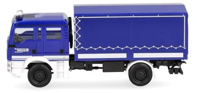 Produktbild von Herpa MAN TG-M Mehrzweckgerätefzg THW Ansbach 962254