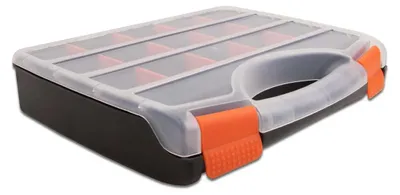 Obrázek produktu pro DELOCK Sortimentsbox mit 17 Fächern  orange / schwarz