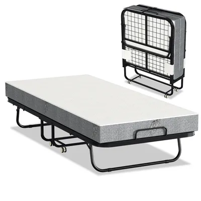Produktbild von Hengda 90x200cm Gästebett klappbar mit Matratze bis 150kg, auf Rädern