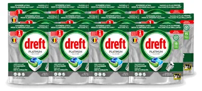 Produktbild von 12 x Dreft Platinum All-in-One Spülmaschinencaps - Vorteilspackung - 12 Stücke