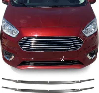 Image de Moulure de Grille de Calandre pour Ford Transit Courier 2017-2022 en Acier 2Pcs
