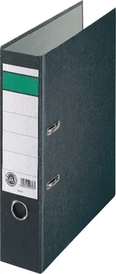 Produktbild von Ordner A4 8 cm schwarz mit schwarzem WolkenmamorpapierÜberzug,