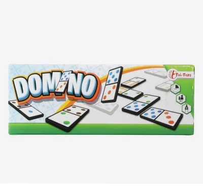 Image de Toi-Toys - Jeu de dominos - jeu de chiffres et de couleurs polyvalent jeu de société jeu familial jeu de réflexion