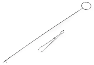 2-teiliges Set aus Wendenadel und Durchziehnadel aus Metall für Handarbeiten und Nähen.