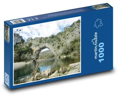 Produktbild von Puzzle 1000 Naturbrücke in Frankreich - martinpuzzle