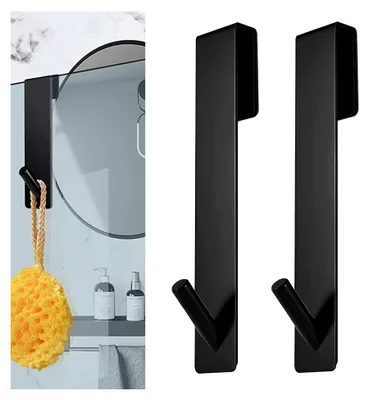 Produktbild von 2 Stück Duschhaken ohne Bohren | Handtuchhalter für Dusche und Glaswand