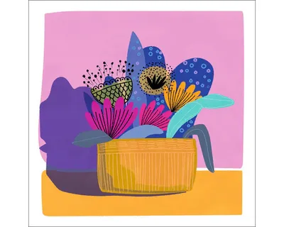 Produktbild von Glasbild Plants and flowers 20x20 cm