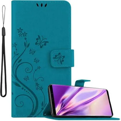 Image de Cadorabo Housse pour Samsung Galaxy NOTE 9 Housse de protection en bleu Housse pour portable Etui Case Fleurs Flower