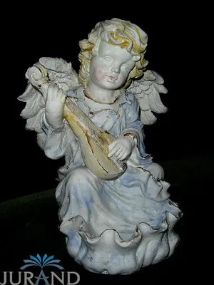 Image de Figurine en pierre Résistante aux intempéries Fonte Décorations funéraires Tombeau Ange Figure de jardin 8505