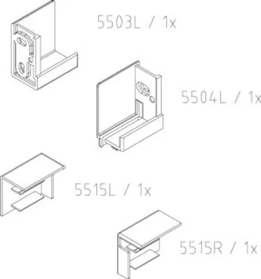 Produktbild von Kermi 2535869 EBNI010 Set Wandwinkel