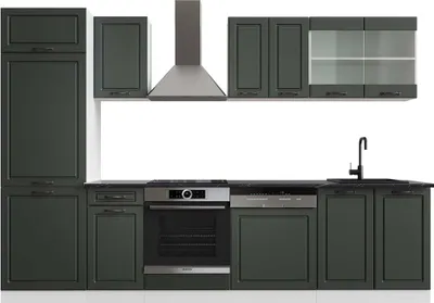 Produktbild von Küchenzeile Vicco R-Line Anthrazit Landhaus/Weiß 300 cm , AP Anthrazit, Model 42202