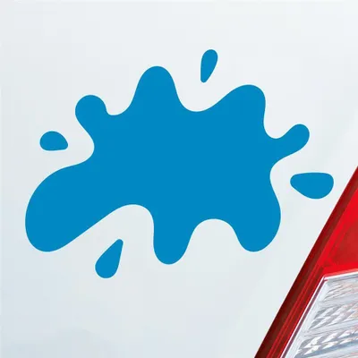Produktbild von Auto Aufkleber Splash Farbkleks 13x10 cm Hellblau Sticker Heckscheibenaufkleber