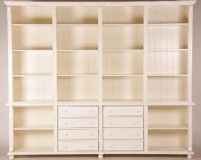 Produktbild von Großer Casa Padrino Shabby Chic Landhaus Stil Schrank Bücherschrank Old Creme B 300 H 250 cm- Schrank