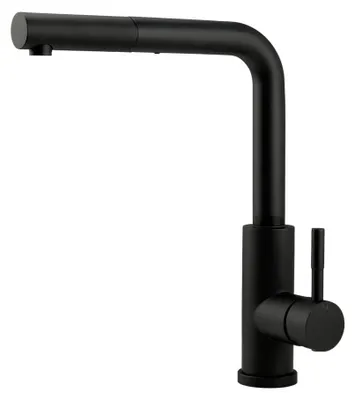 Produktbild von Pure.Sink Elite Steel Spark-S Küchenarmatur Mattschwarz mit ausziehbarem Auslauf PS8041-10