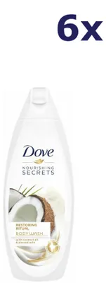 Produktbild von 6x Dove Douchegel Restoring coconut oil & almond milk 250 ml